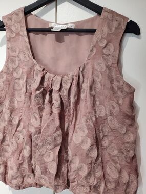 Studio M Dusty Mauve Embroidered Sleeveless Camisole